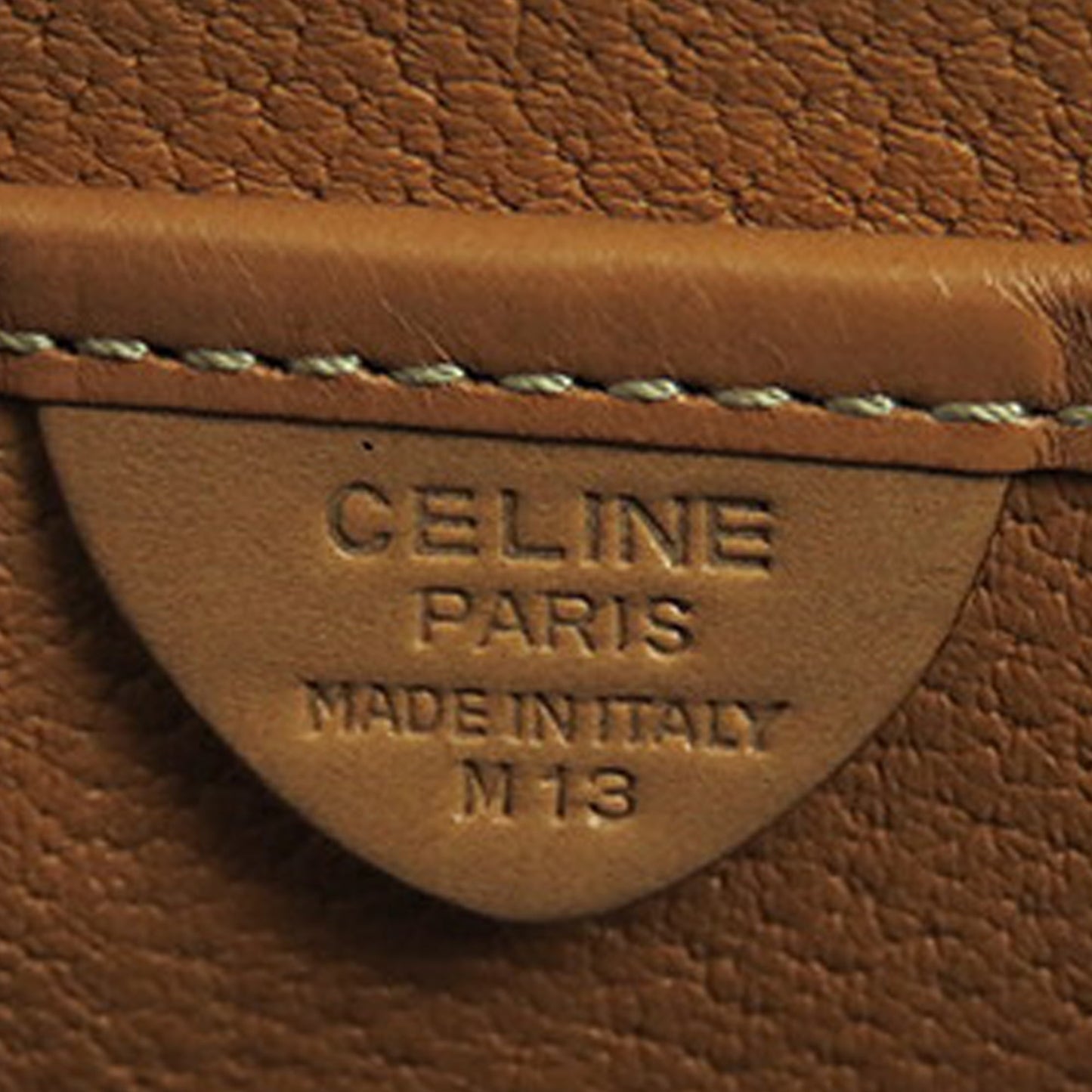 Celine Macadam Coated Canvas Top Handle Bag Brown