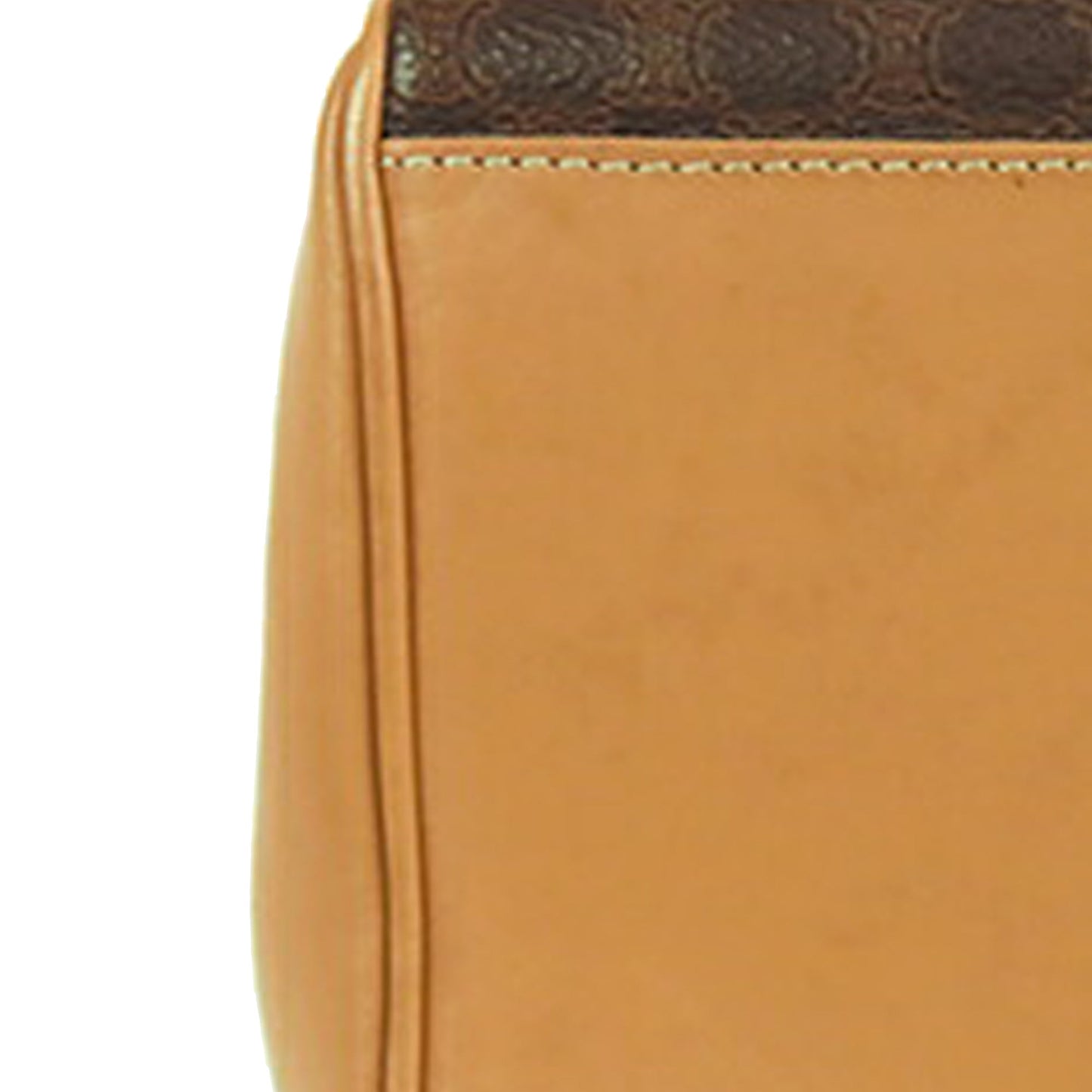 Celine Macadam Coated Canvas Top Handle Bag Brown