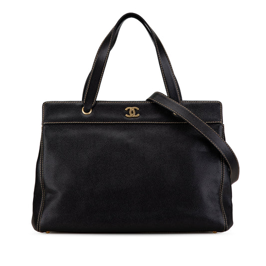 Chanel Caviar Executive Satchel Black