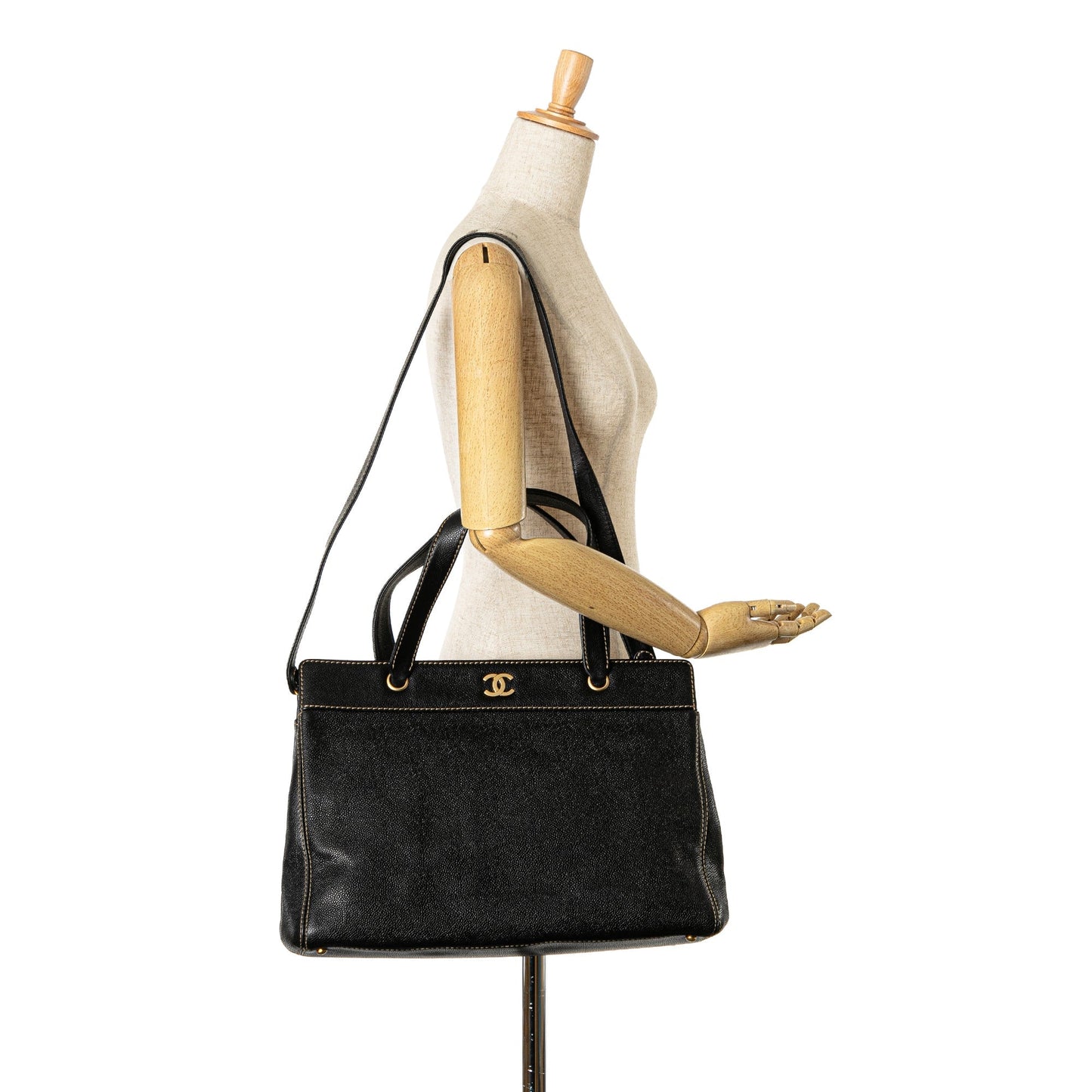 Chanel Caviar Executive Satchel Black