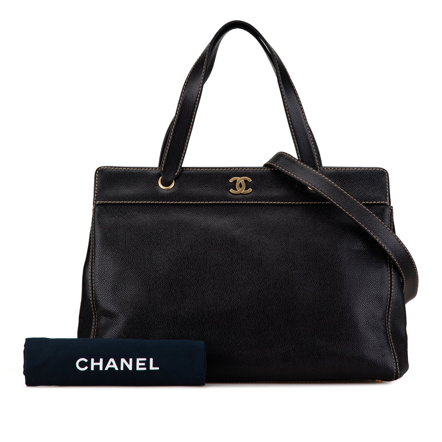 Chanel Caviar Executive Satchel Black