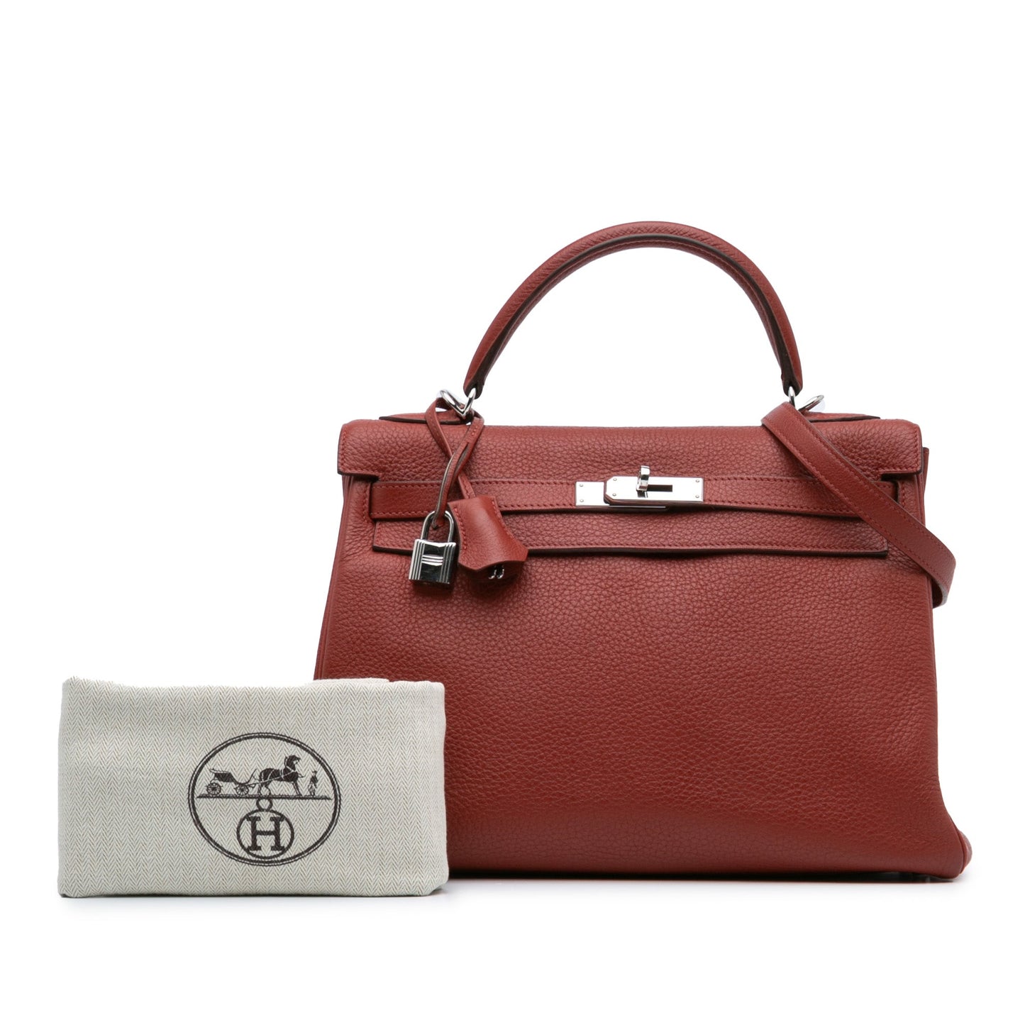 Hermès Clemence Kelly II Retourne 32 Red
