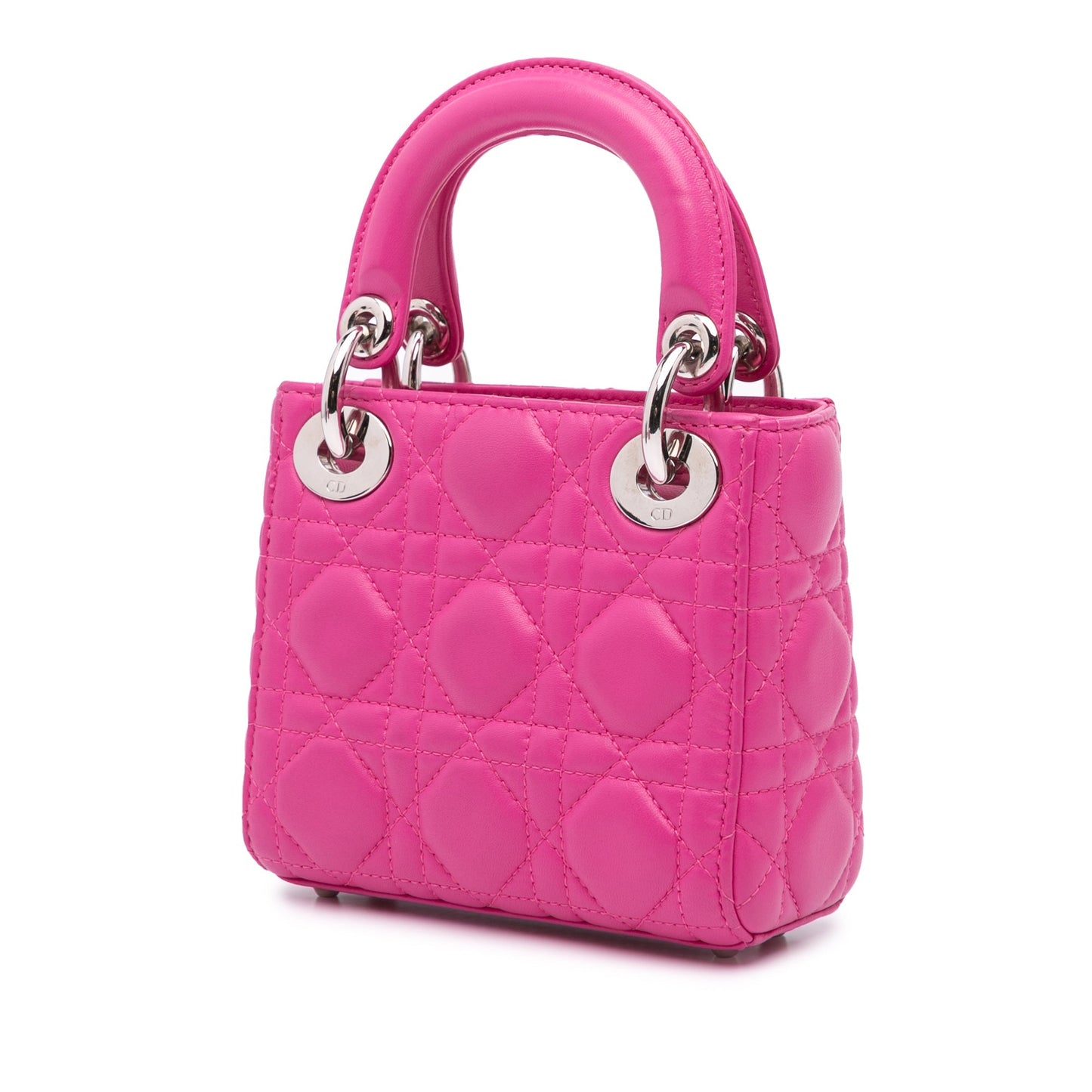 Dior Micro Lambskin Cannage Lady Dior Pink