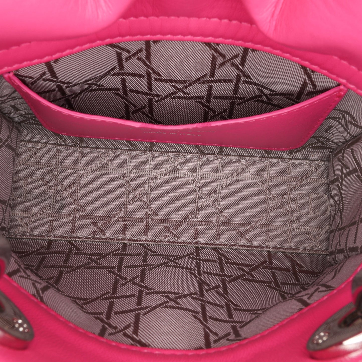 Dior Micro Lambskin Cannage Lady Dior Pink