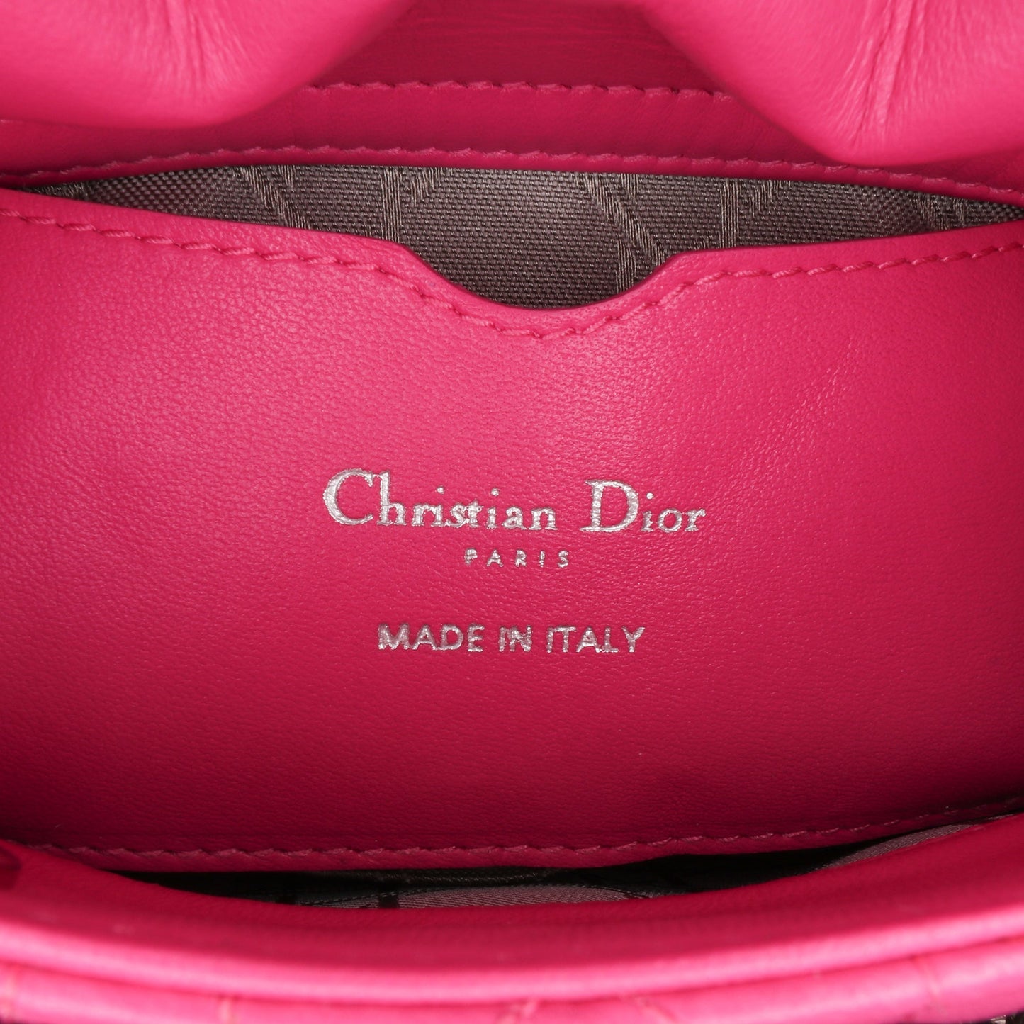 Dior Micro Lambskin Cannage Lady Dior Pink