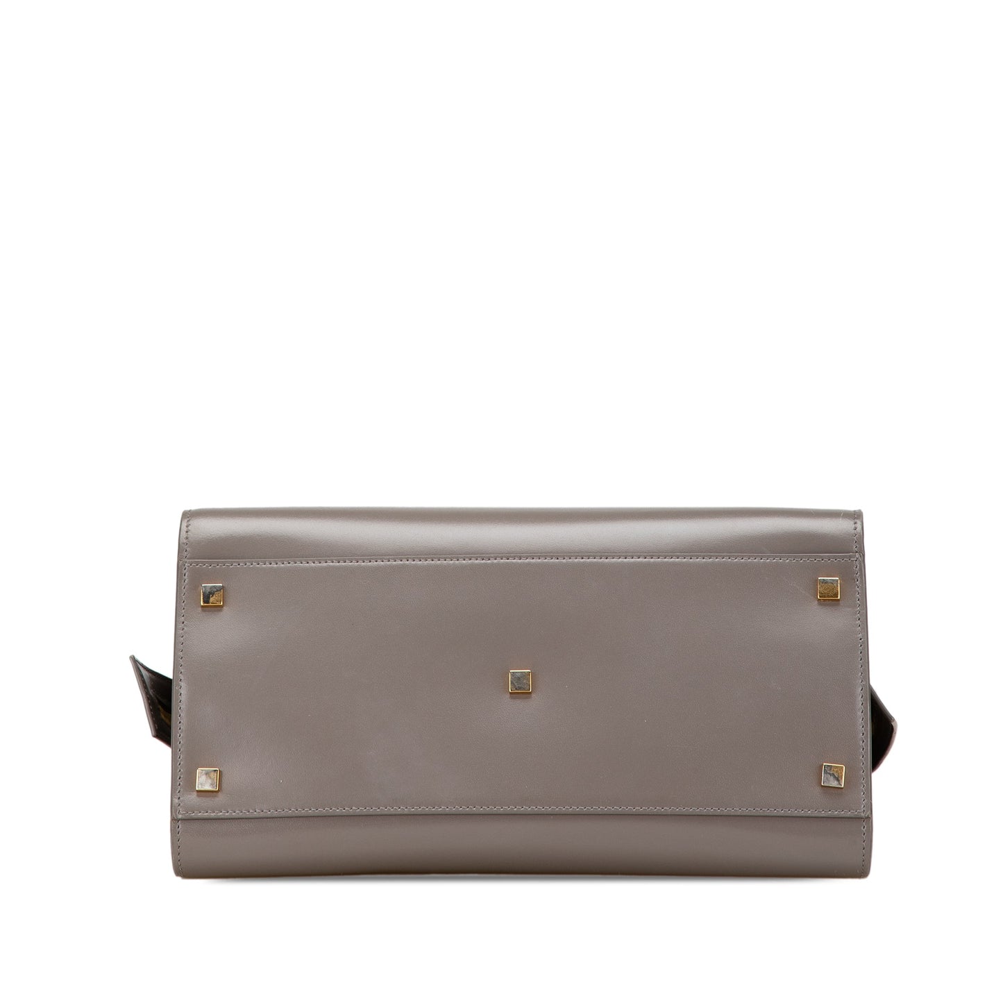 Saint Laurent Medium Leather Monogram Uptown Satchel Gray