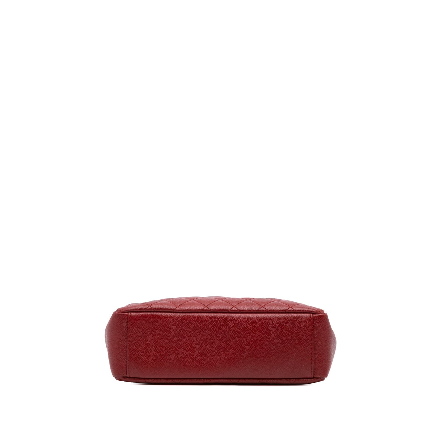 Chanel Caviar Vertical Grand Shopping Tote Red