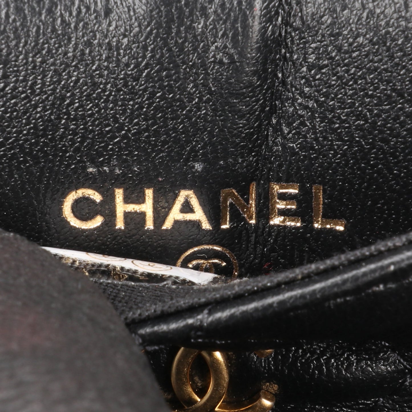 Chanel Lambskin Pearl Crown CC Wristlet Multi Pouches Black