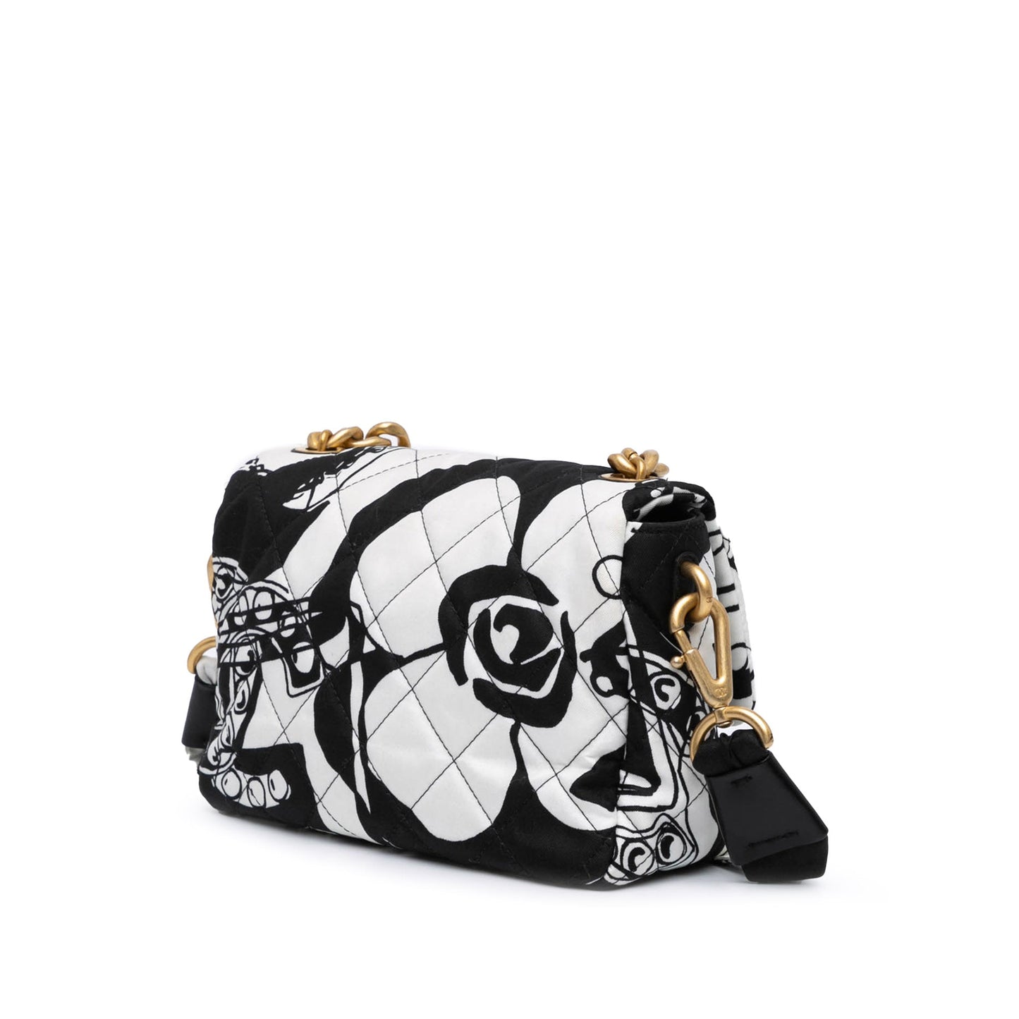 Chanel Mini Printed Canvas Deer Coco Flap White