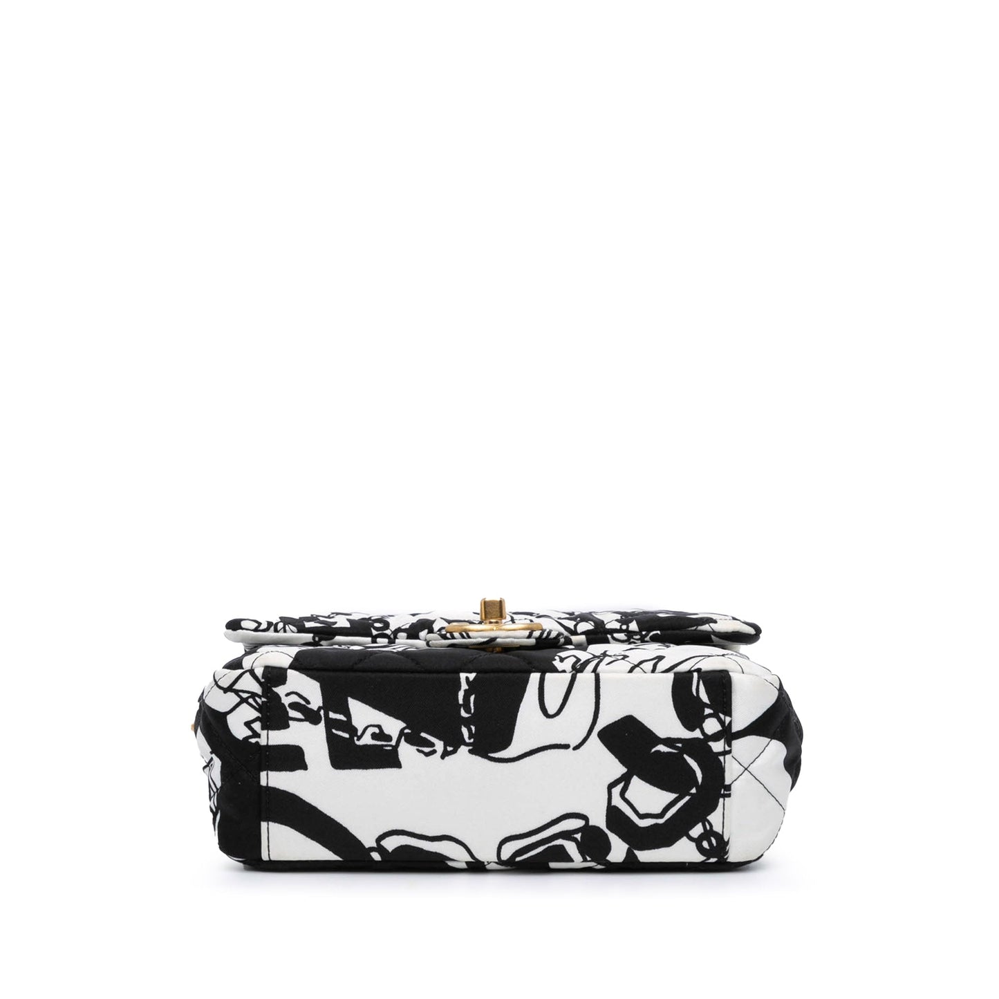 Chanel Mini Printed Canvas Deer Coco Flap White
