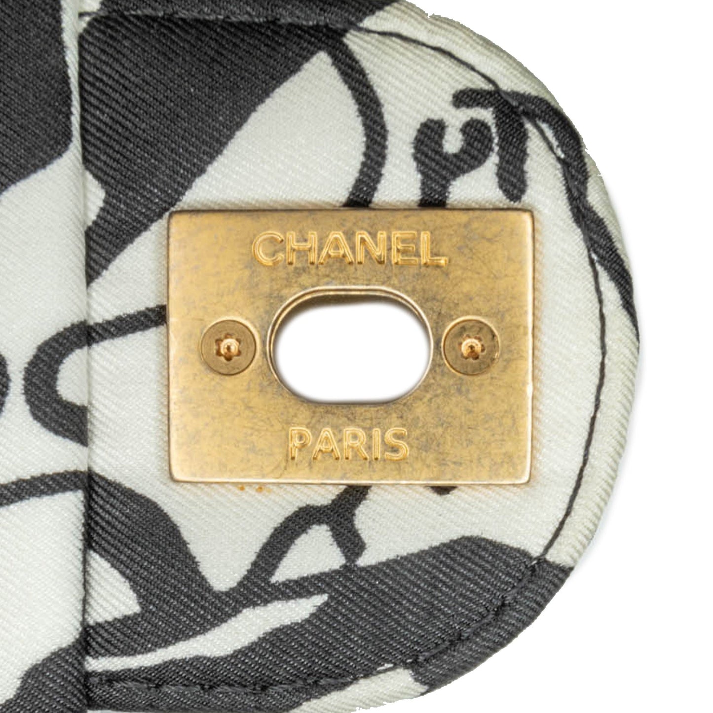 Chanel Mini Printed Canvas Deer Coco Flap White