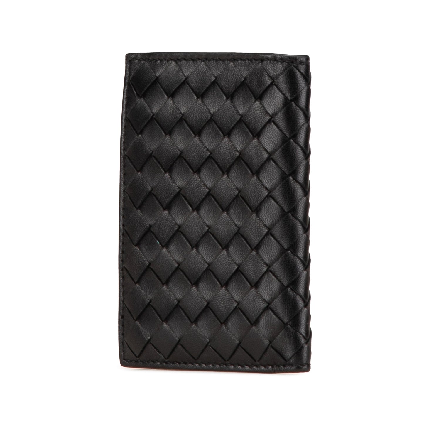 Bottega Veneta Nappa Intrecciato Bifold Card Case Black