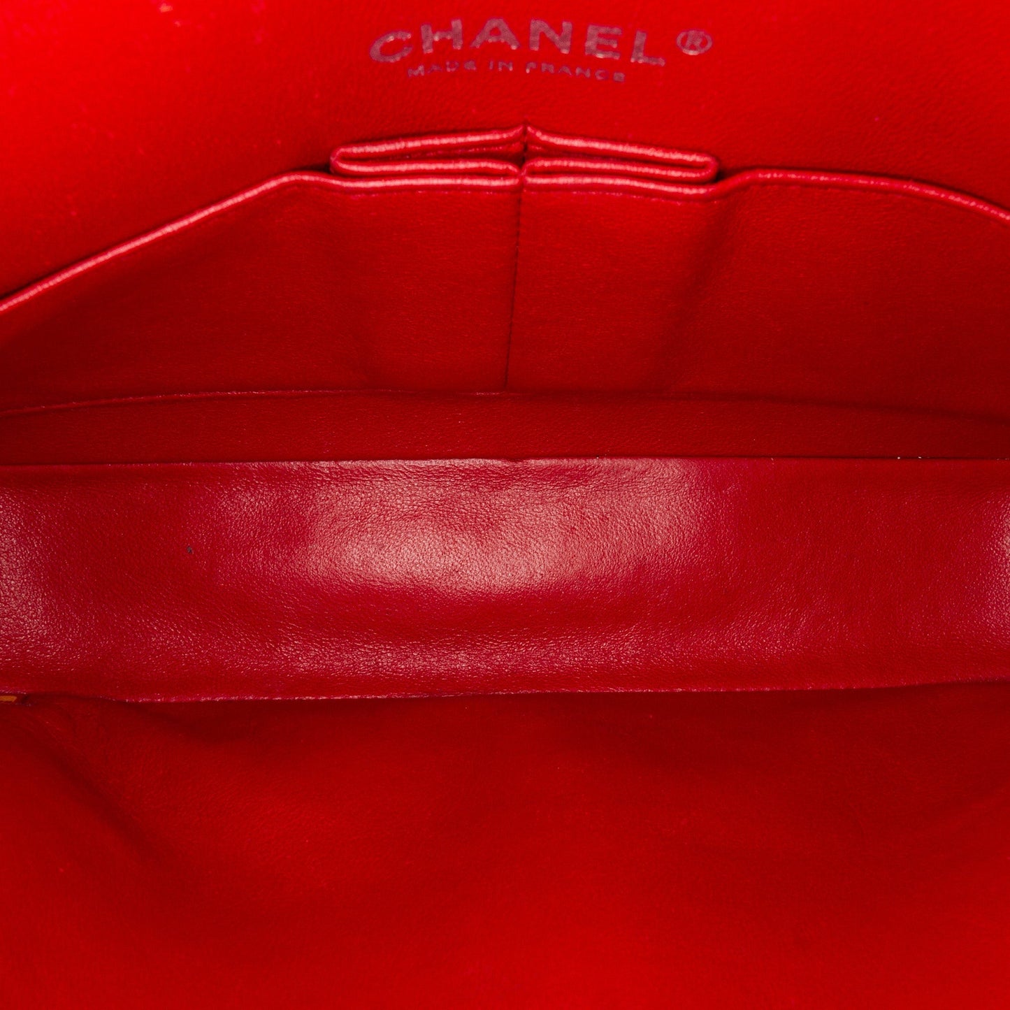 Chanel Medium Classic Chevron Caviar Double Flap Red