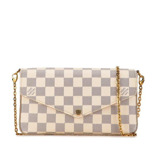 Louis Vuitton Damier Azur Pochette Felicie White