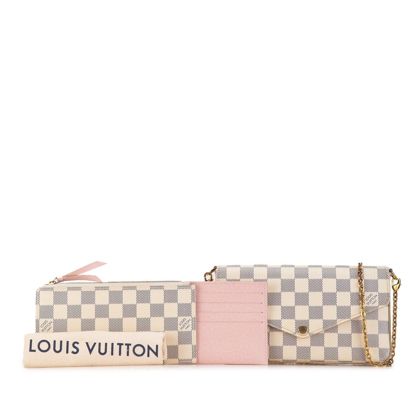 Louis Vuitton Damier Azur Pochette Felicie White
