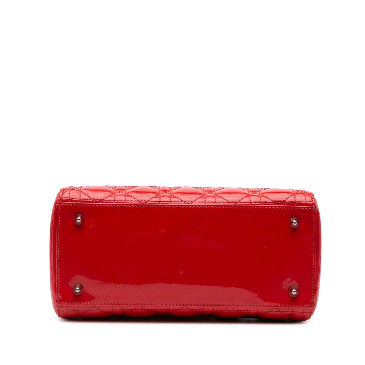 Dior Medium Patent Cannage Lady Dior Red