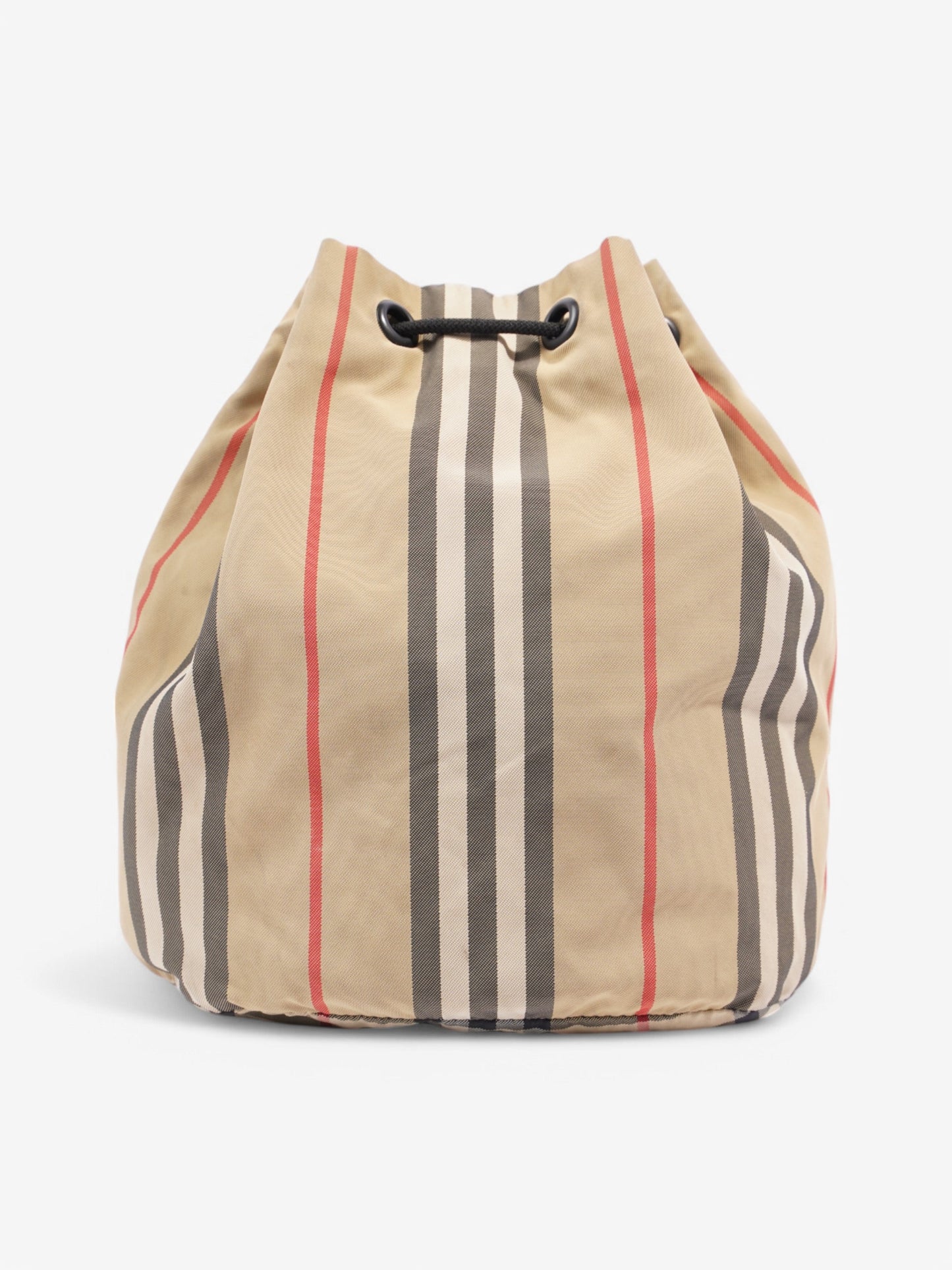 Burberry Icon Stripe Drawcord  Beige  / Black / Red Canvas