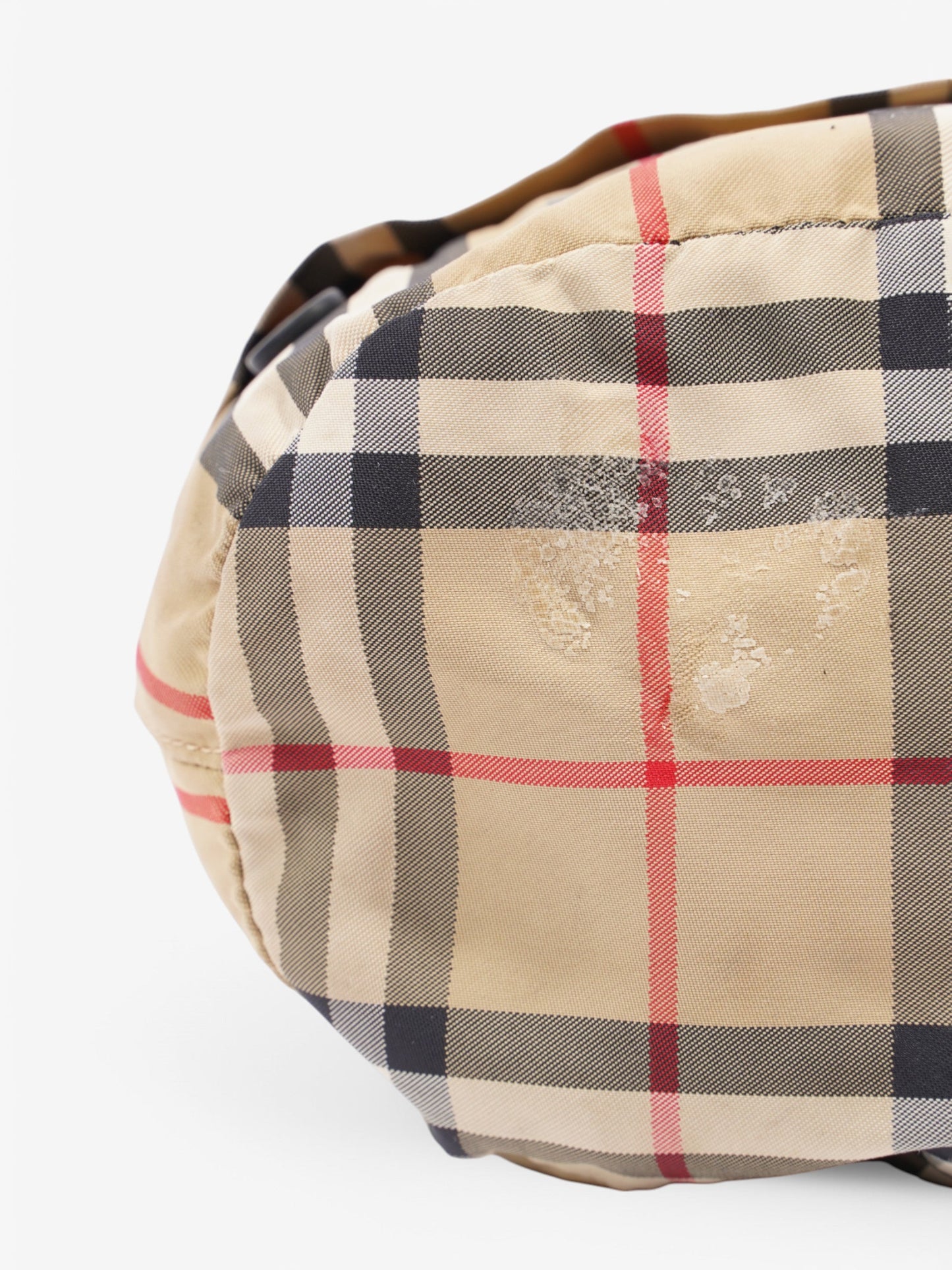 Burberry Icon Stripe Drawcord  Beige  / Black / Red Canvas