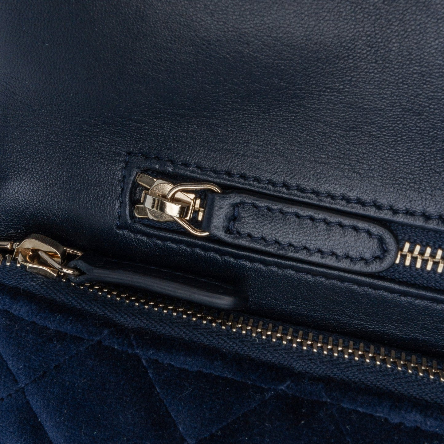 Chanel Quilted Velvet 31 Clutch Blue