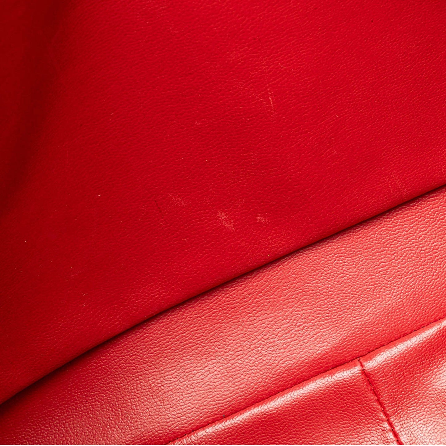 Chanel CC Lambskin Chain Tote Red