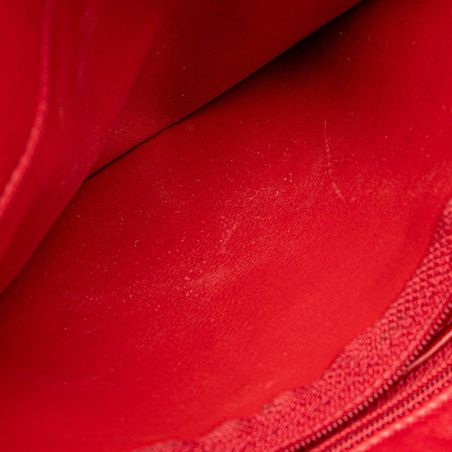 Chanel CC Lambskin Chain Tote Red