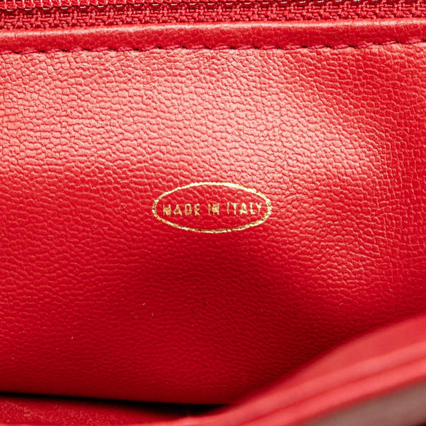 Chanel CC Lambskin Chain Tote Red