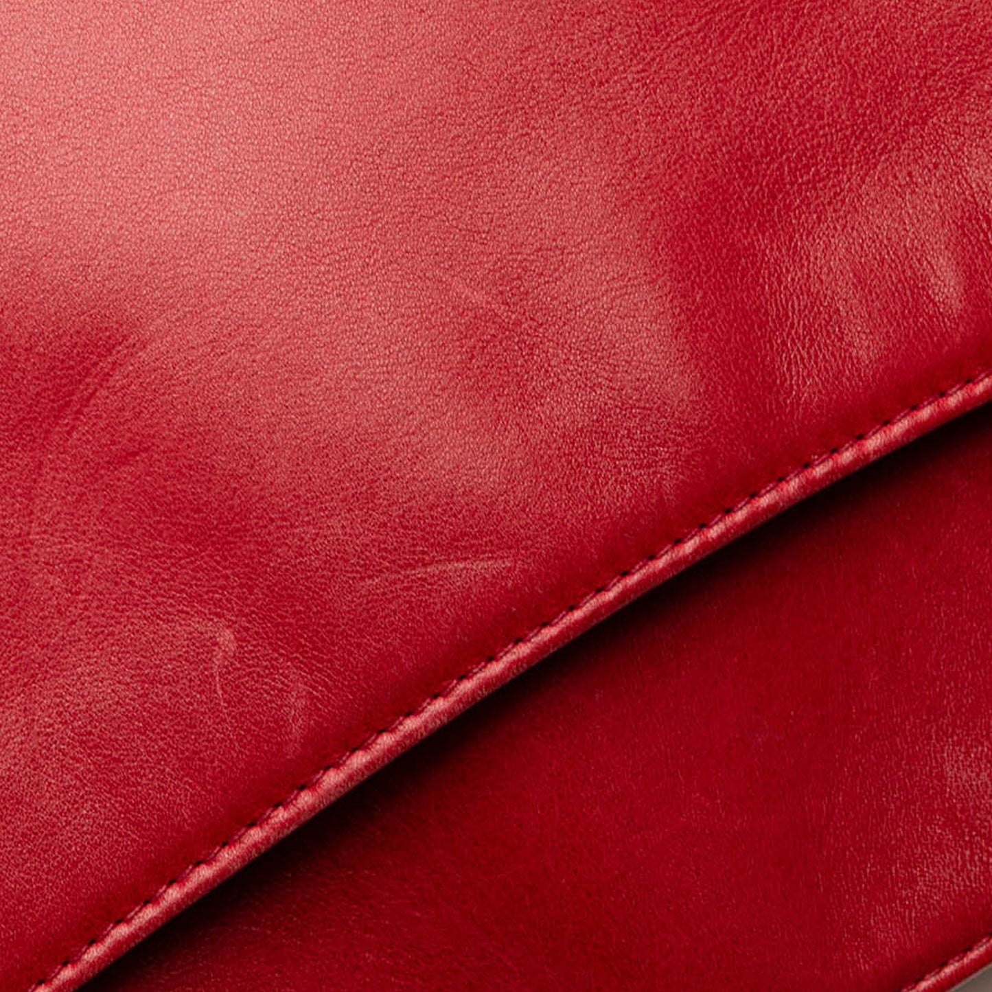 Chanel CC Lambskin Chain Tote Red