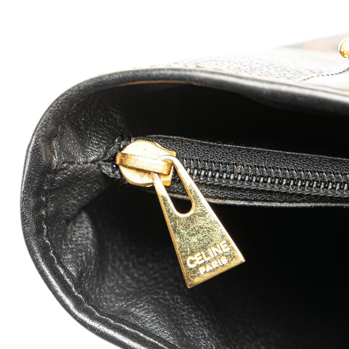Celine Macadam Coated Canvas Tote Black