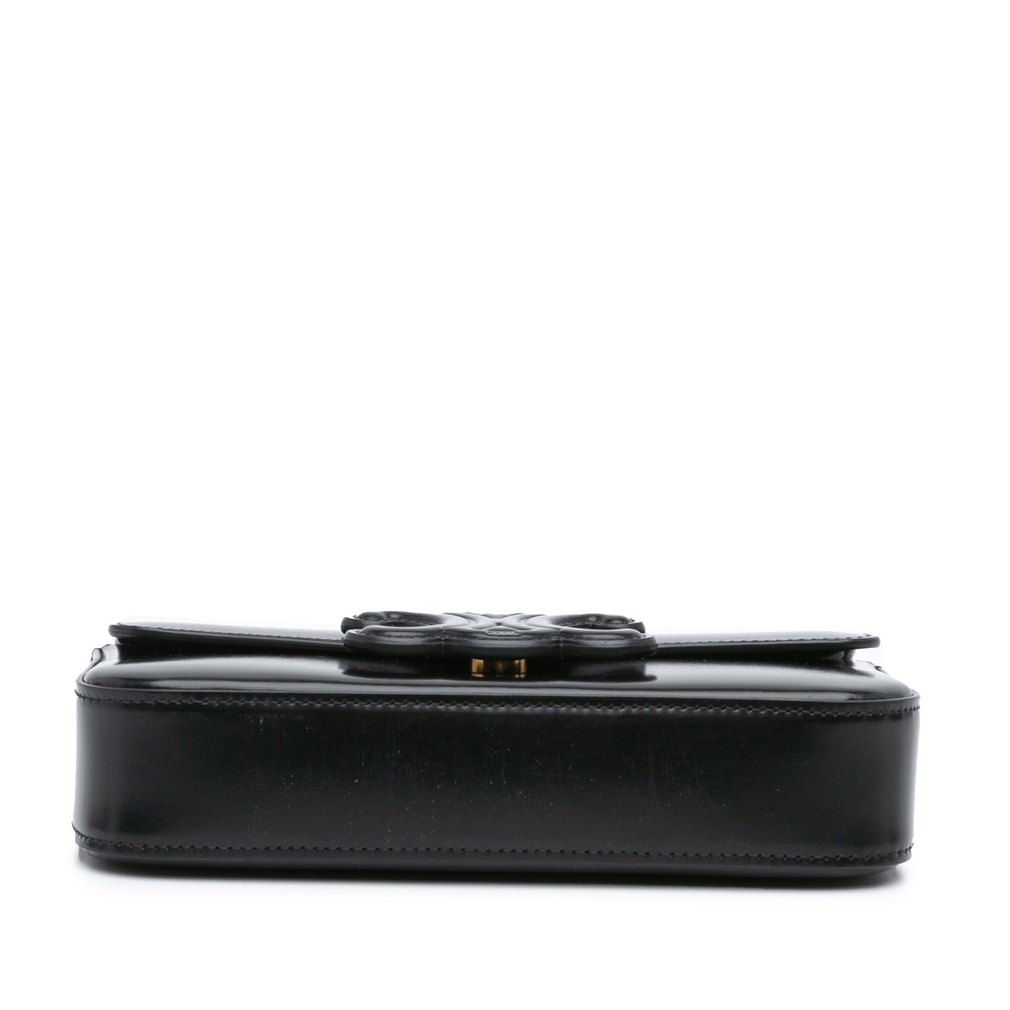 Celine Shiny Calfskin Claude Chain Shoulder Bag Black