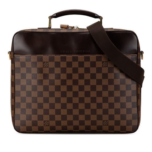 Louis Vuitton Damier Ebene Porte Ordinateur Sabana Brown