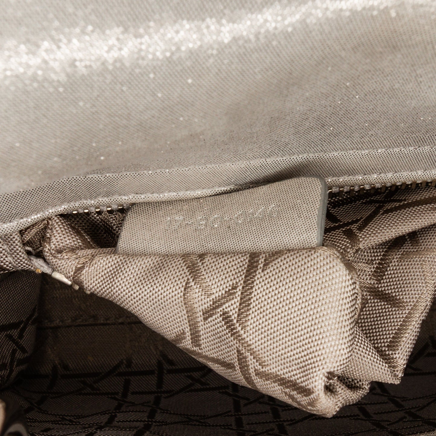 Dior Mini Iridescent Lambskin Cannage Lady Dior Silver