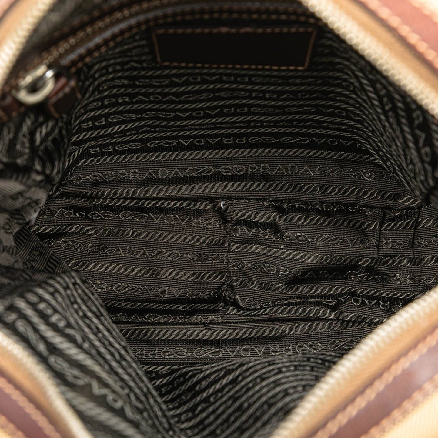 Prada Canvas Canapa Logo Crossbody Brown