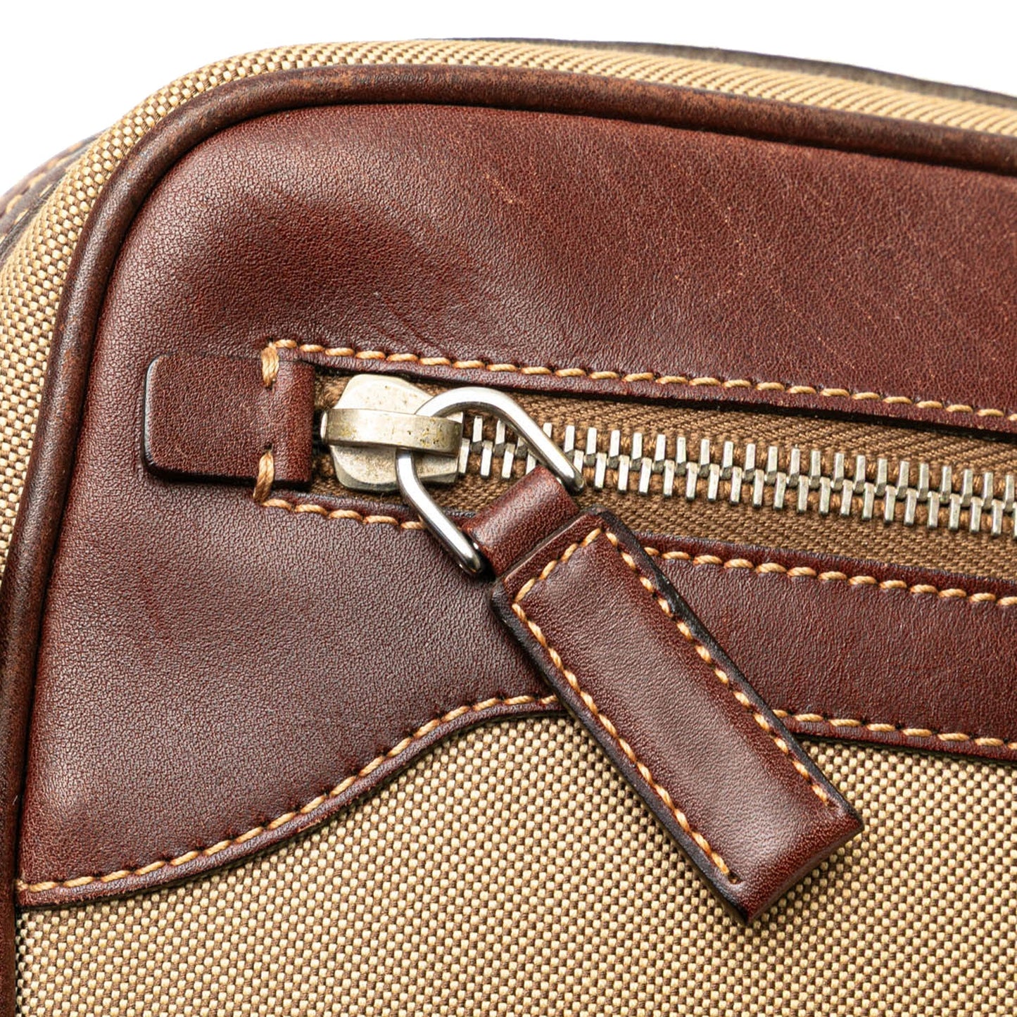 Prada Canvas Canapa Logo Crossbody Brown