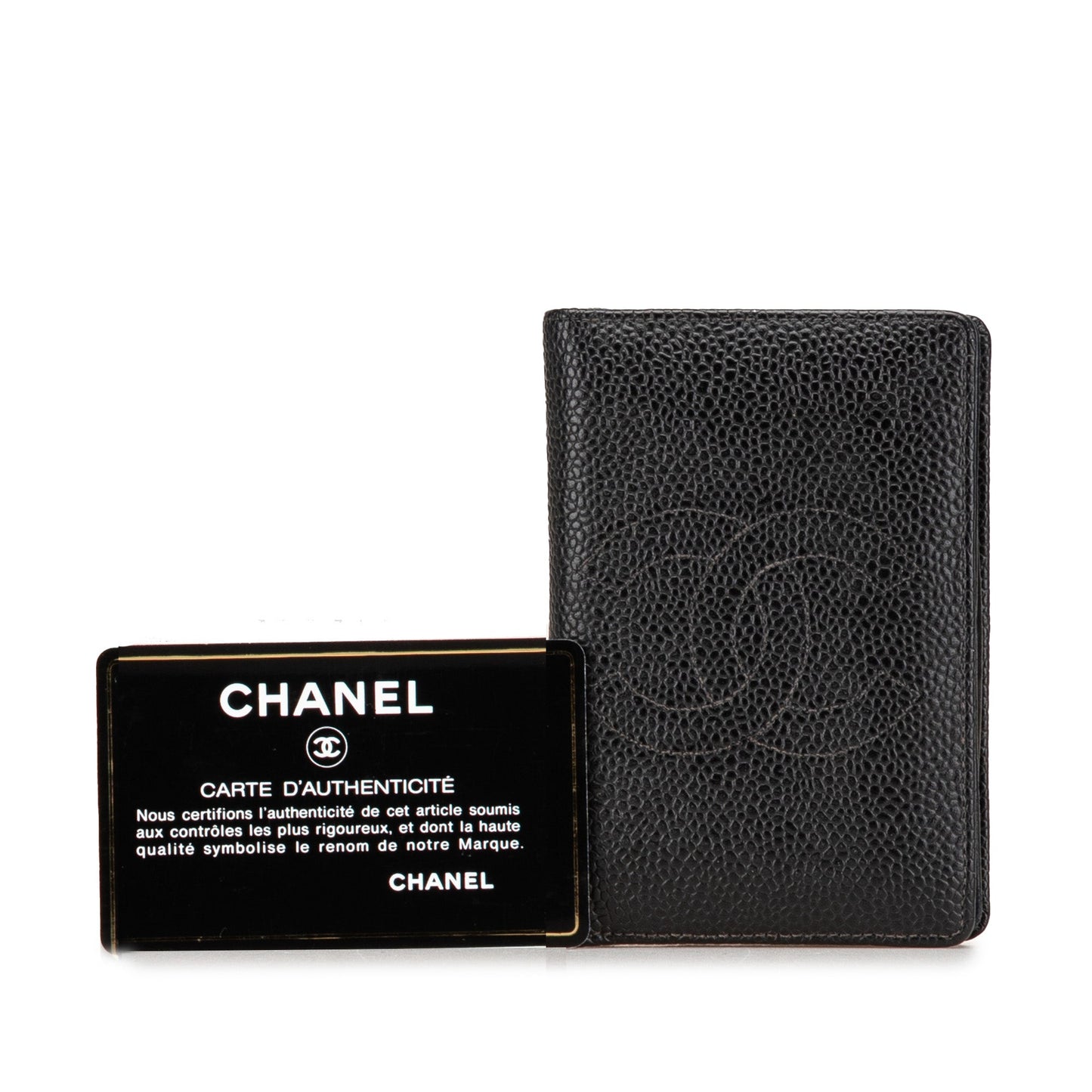 Chanel CC Caviar Card Holder Black