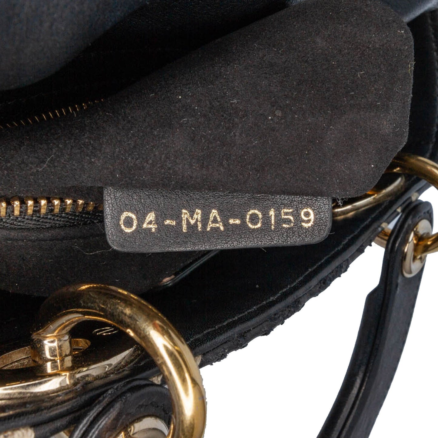 Dior Mini Calfskin Embroidered Lady Dior Black