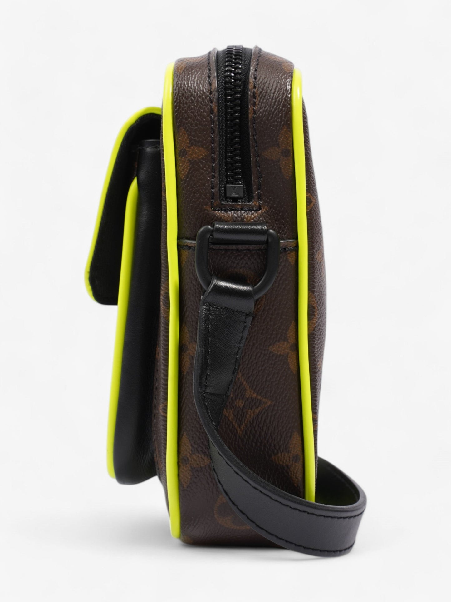 Louis Vuitton Christopher Messenger Monogram / Black / Flourescent Yellow Coated Canvas