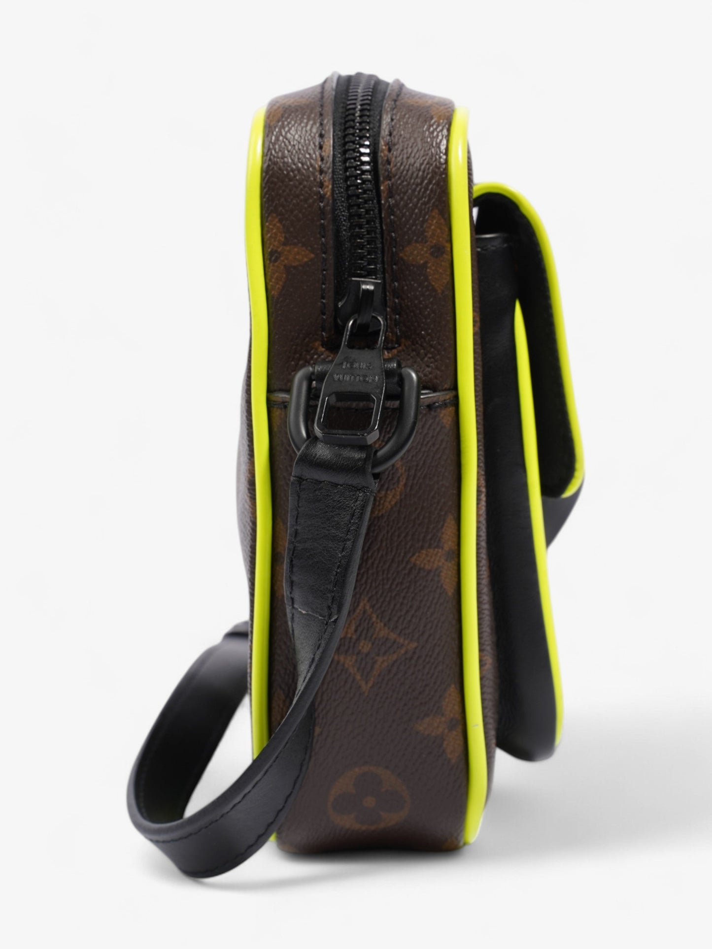 Louis Vuitton Christopher Messenger Monogram / Black / Flourescent Yellow Coated Canvas