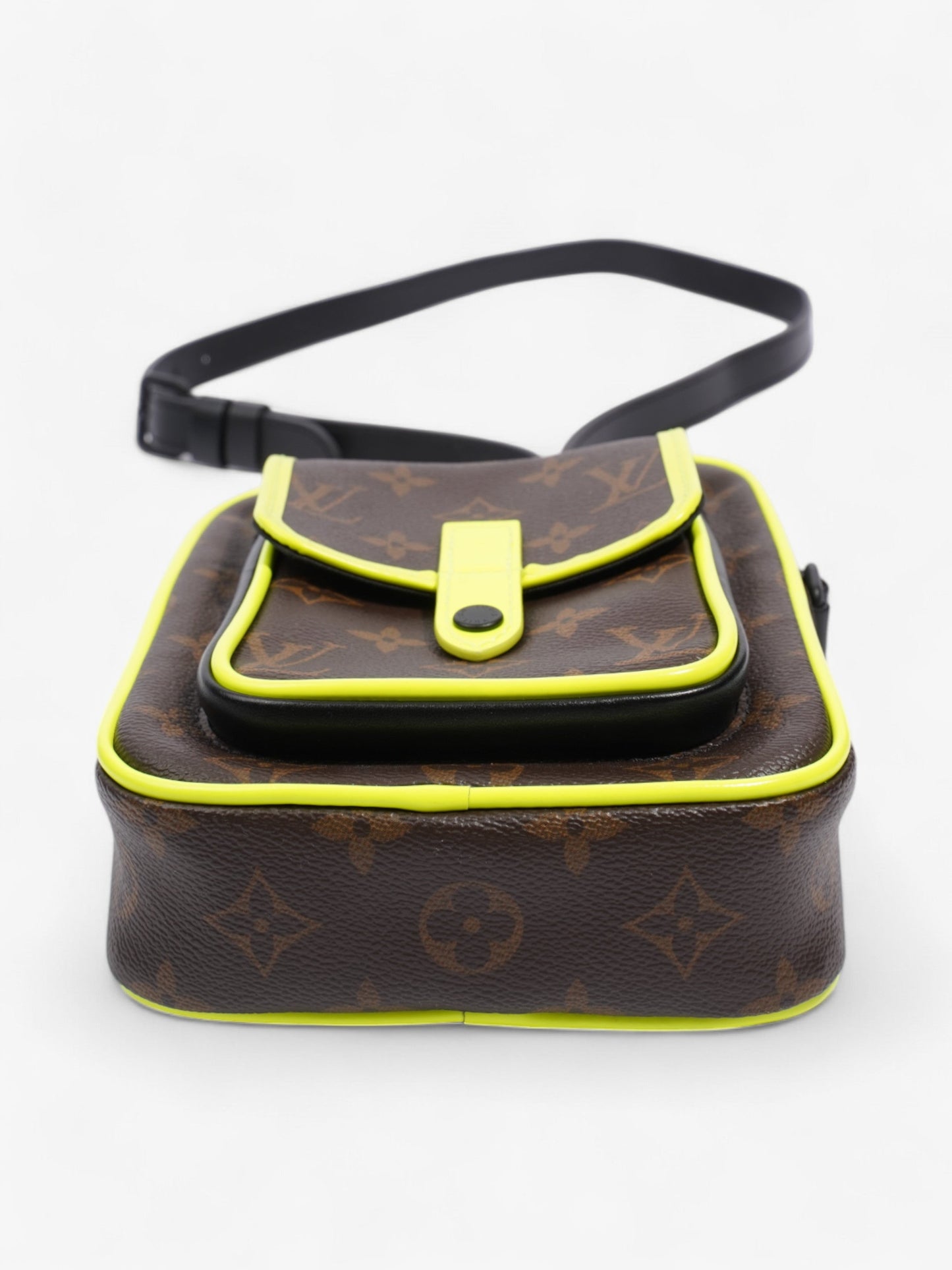 Louis Vuitton Christopher Messenger Monogram / Black / Flourescent Yellow Coated Canvas
