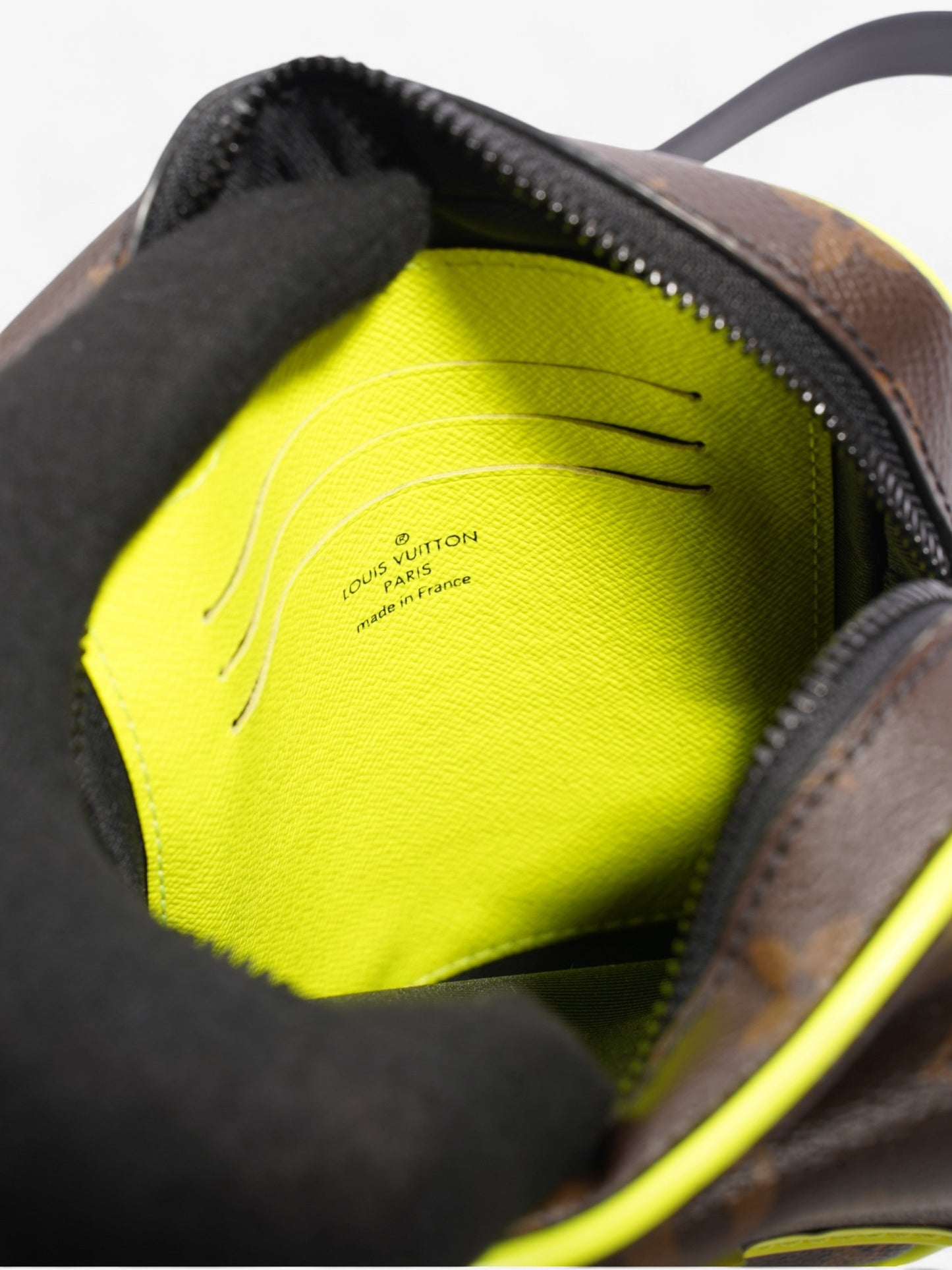 Louis Vuitton Christopher Messenger Monogram / Black / Flourescent Yellow Coated Canvas
