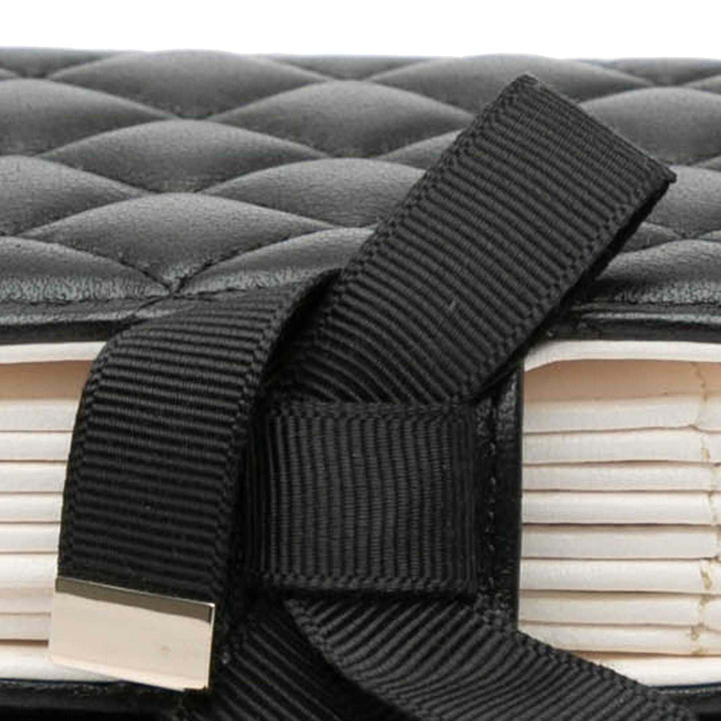 Chanel Quilted Lambskin Book Card Holder On Chain Black