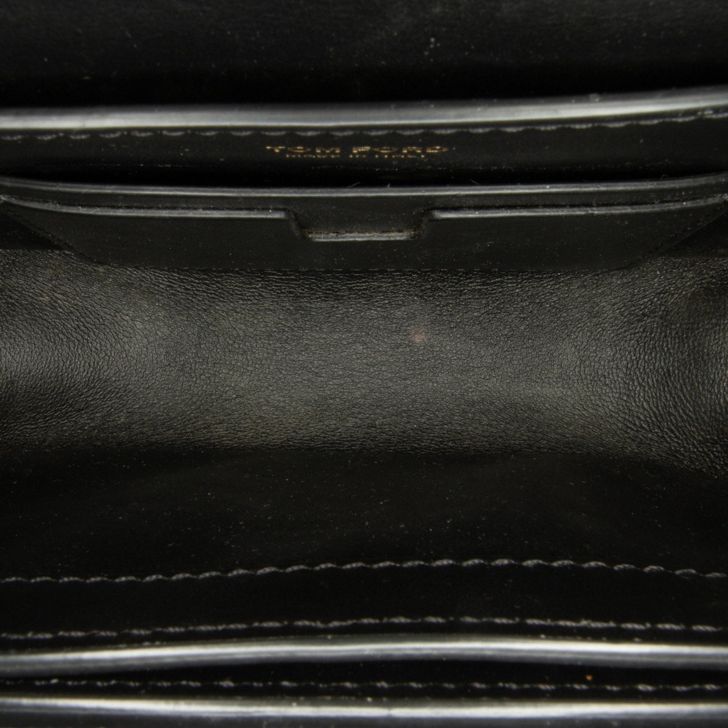 Tom Ford Small T-Clasp Lizard-Embossed Crossbody Bag Black