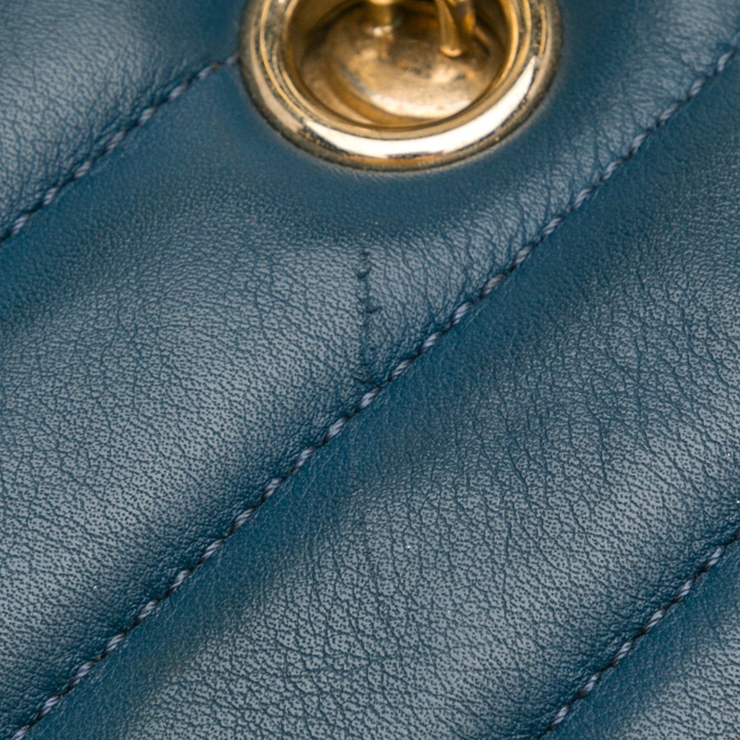 Chanel CC Chevron Calfskin Statement Shopping Tote Blue