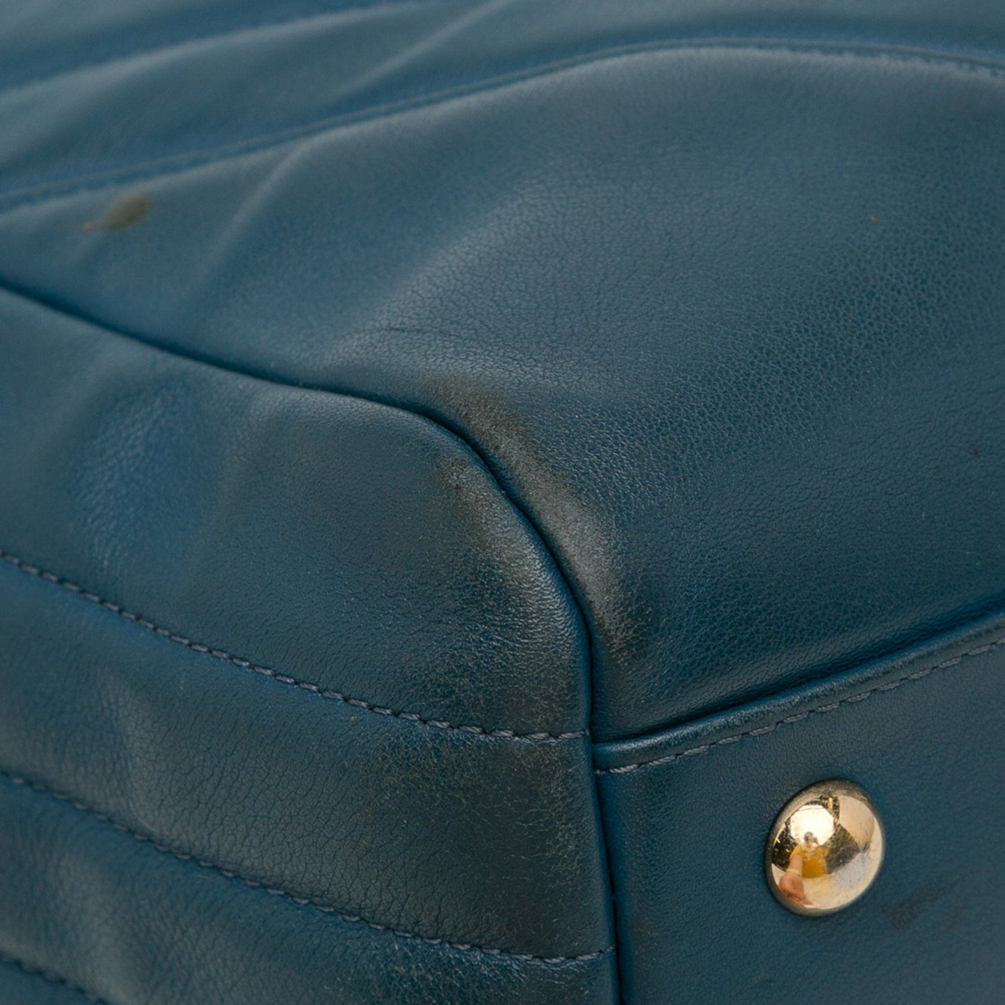Chanel CC Chevron Calfskin Statement Shopping Tote Blue
