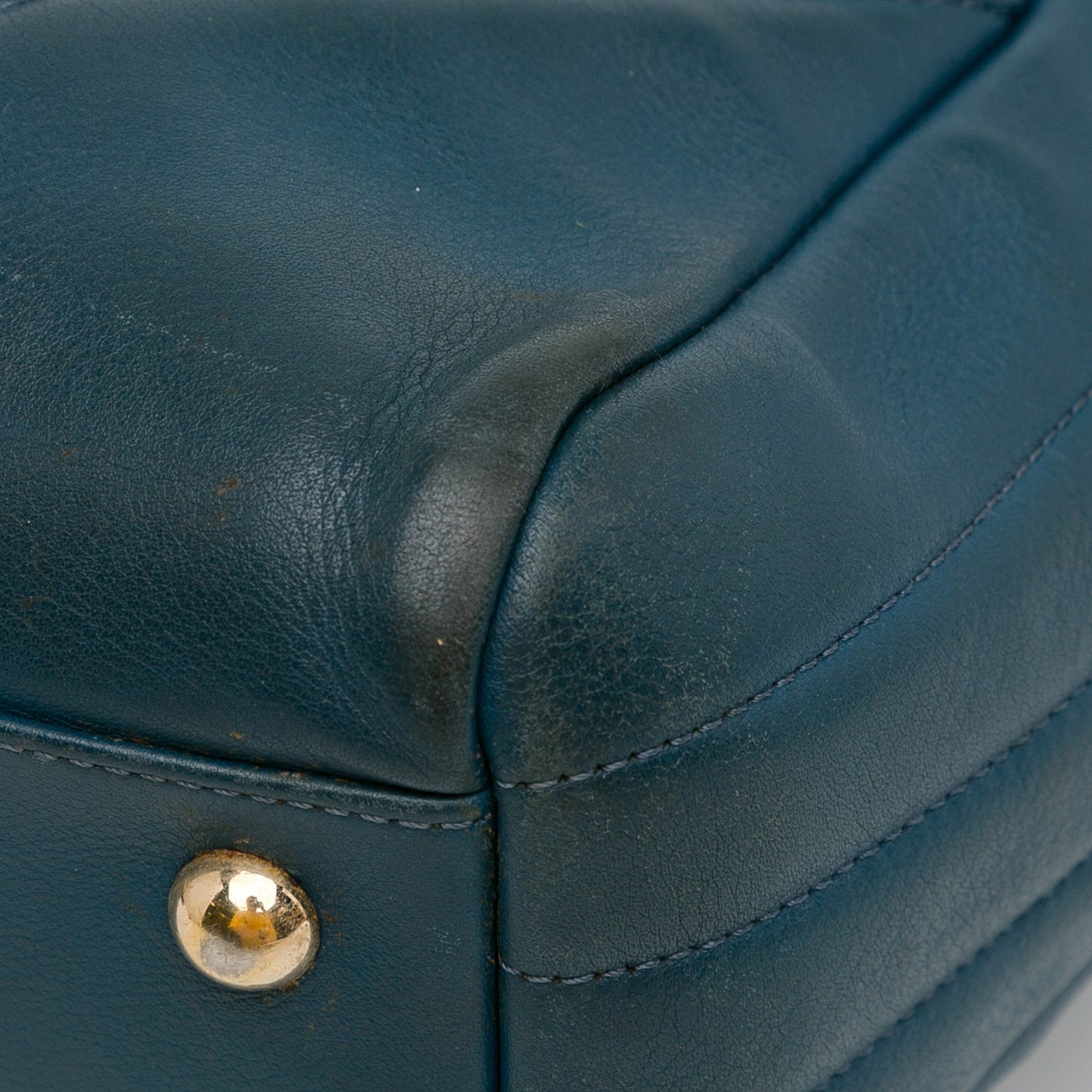 Chanel CC Chevron Calfskin Statement Shopping Tote Blue