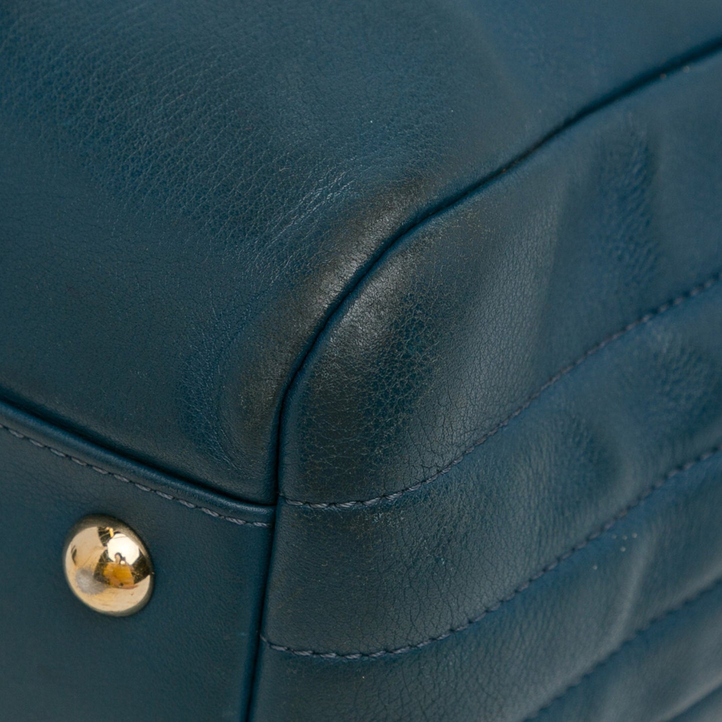 Chanel CC Chevron Calfskin Statement Shopping Tote Blue