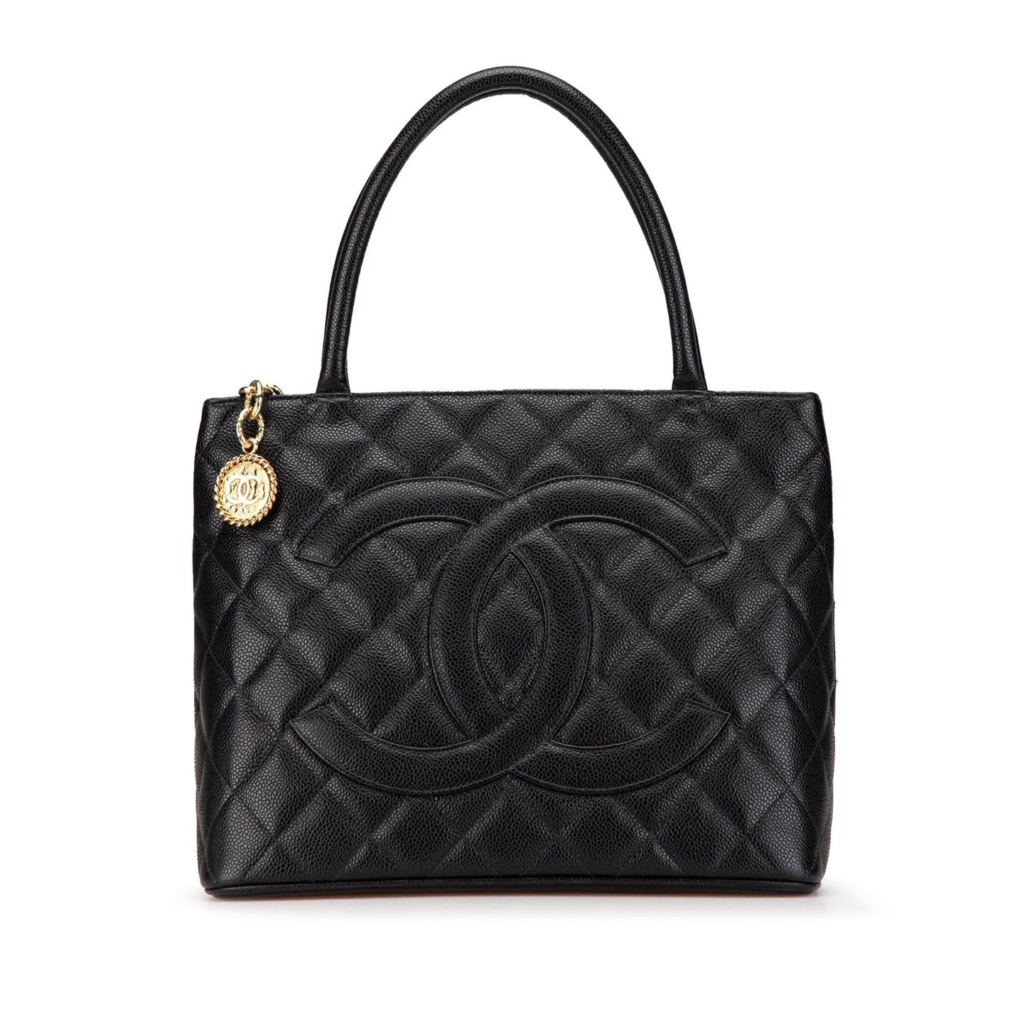 Chanel Caviar Medallion Tote Black