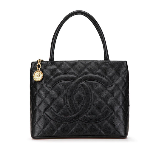 Chanel Caviar Medallion Tote Black