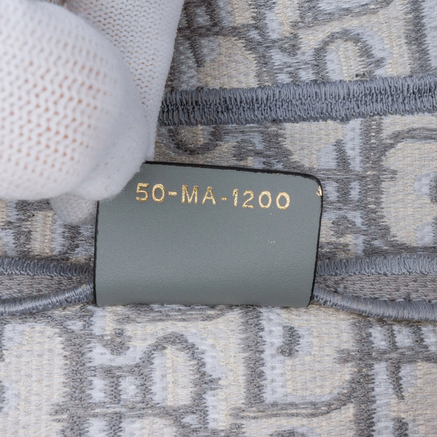 Dior Oblique Embroidered Canvas Saddle Bag Gray