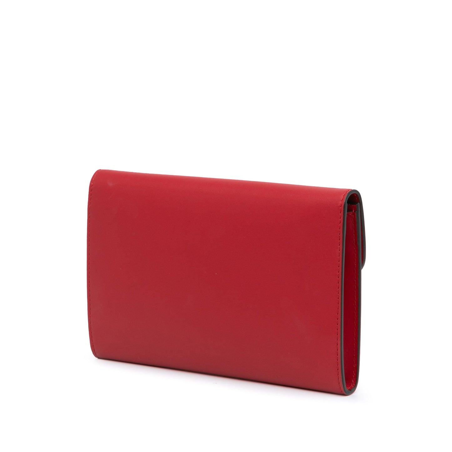 Gucci Leather Peony Pearly Wallet on Chain Red