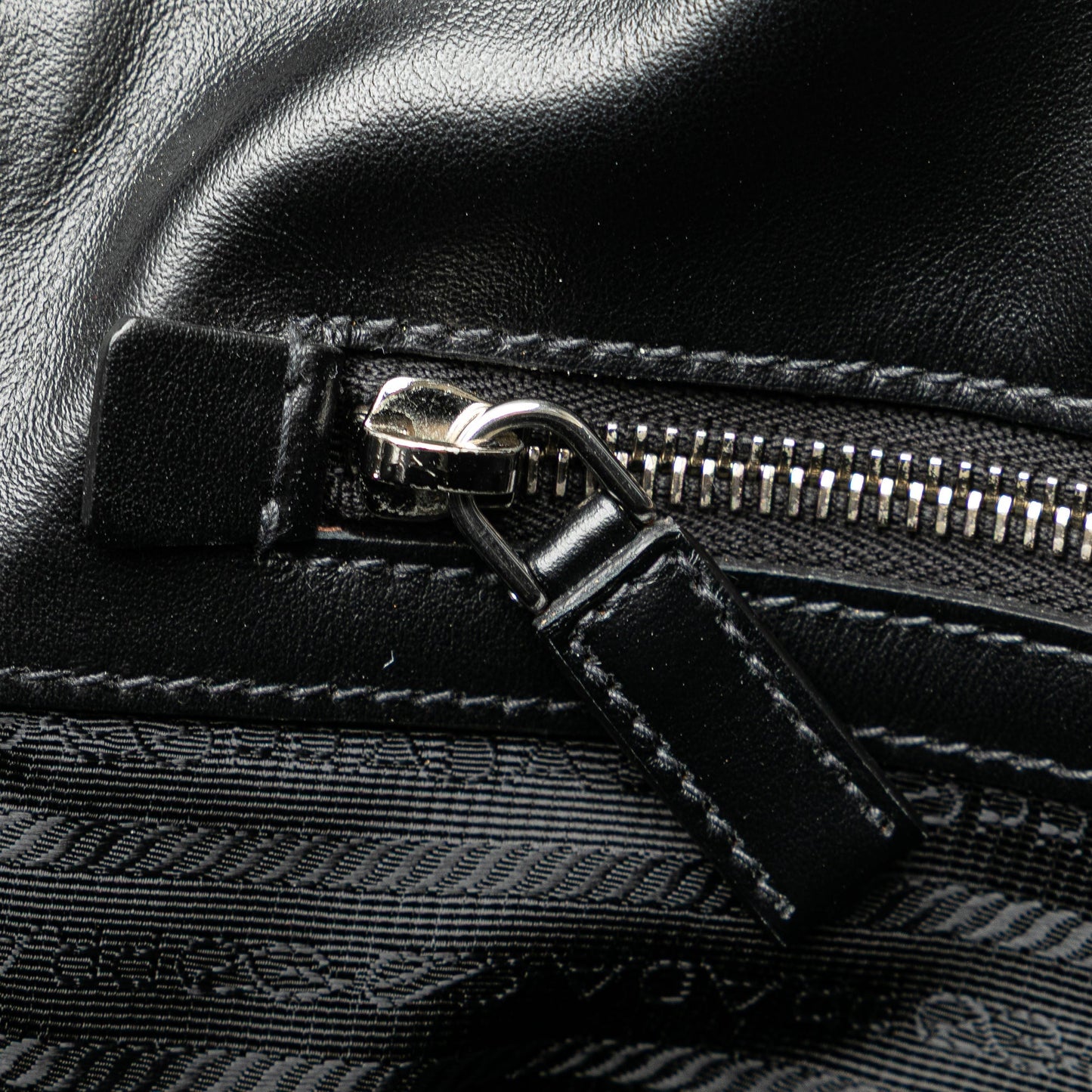 Prada Saffiano Zip Business Bag Black
